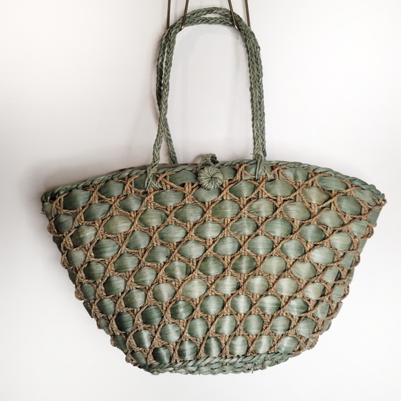Hand Crafted Handbags - Handwoven Large Straw Beach Summer Tote Bag